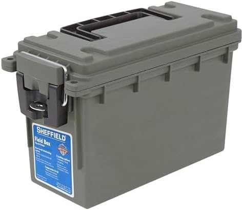 Sheffield 12626 Ammo Storage Box, Stackable .30 Cal Field Boxes, Water and Dust by Sheffield