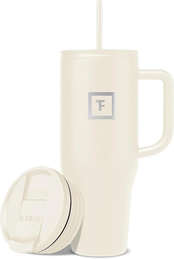 IRON °FLASK Co-Pilot Insulated Mug w/Straw & Flip Cap Lids by IronFlask