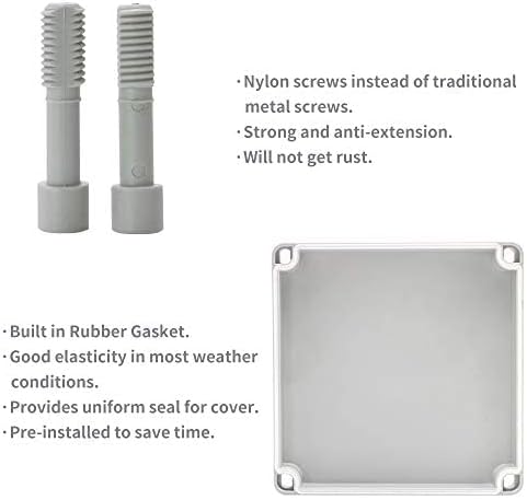 MAKERELE Waterproof Electrical Box Outdoor Junction 7.08”3.15”2.76” Outdoor - Image 6