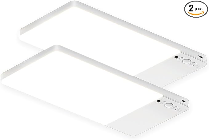 FULEN 2 Pack Rechargeable Motion Sensor Ceiling Light Upgraded, Cordless Closet by Cost-effectiveChoice