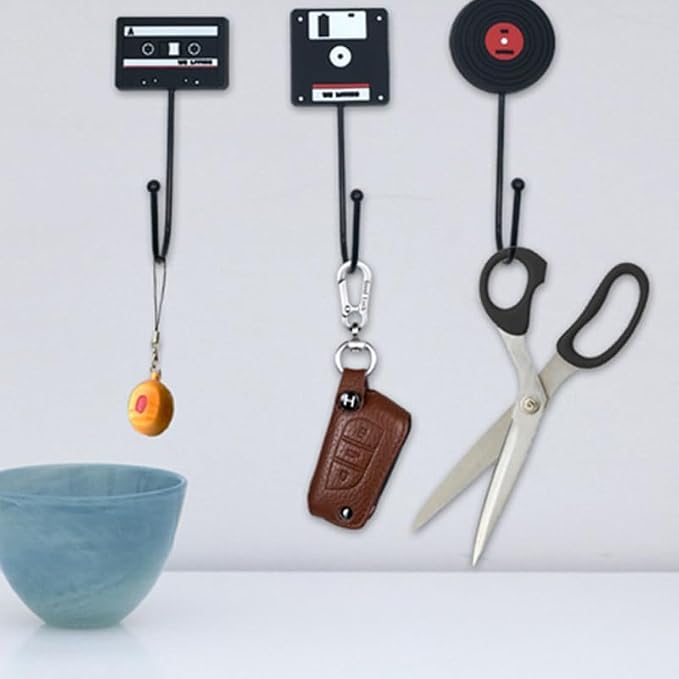 OUNONA 3Pcs Retro Household Hooks Set Multi-Purpose Wall Hanging Hooks - Image 5
