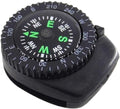 Black Button Mini Survival Compass by Unknown