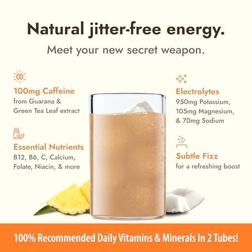 Zipfizz Daily Energy Drink Powder, Pina Colada, 20 Pack | 3-in-1 Sustained - Image 5