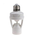 Motion Sensor Light Socket, PIR Motion E26 Screw Bulb Adapter, Adjustable Auto by LPHUMEX