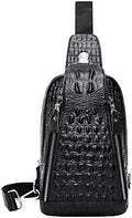 Hebetag Crocodile Genuine Leather Sling Bag Backpack by Hebetag