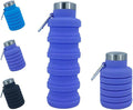 Collapsible Water Bottles 12oz, Odorless BPA-Free Silicone, Leak-Proof Foldable by VadoWorld