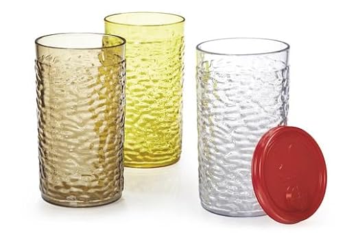G.E.T. 3316-CL Heavy-Duty Shatterproof Plastic Pebbled Tumbler, 16 Ounce - Image 5