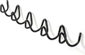 Black Wall Mounted Coat Rack, Decoration Wave Shaped Wall Hooks, Heavy-Duty by FKLOYP
