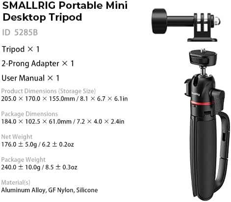 SMALLRIG Small Camera Tripod Selfie Stick, Extendable 8"-15" Mini Handheld - Image 9