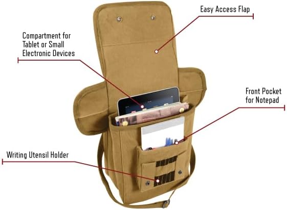 Rothco Canvas Map Case Shoulder Bag – Rugged Crossbody EDC Utility Storage - Image 6