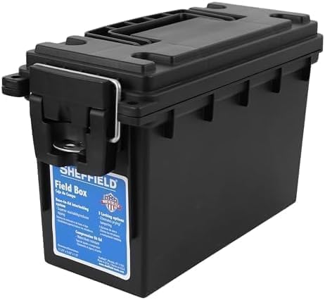 Sheffield Ammo Storage Box, .30 Cal Stackable | Water and Dust Resistant | by Sheffield