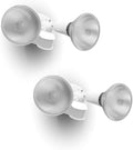 LUTEC 2 Packs 300 Watt Halogen Motion Activated Integrated Dual-Head Floodlight by LUTEC