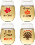 Set of 4 Shatterproof Designer 16 oz Plastic Wine Glasses MADE in the USA by Unknown