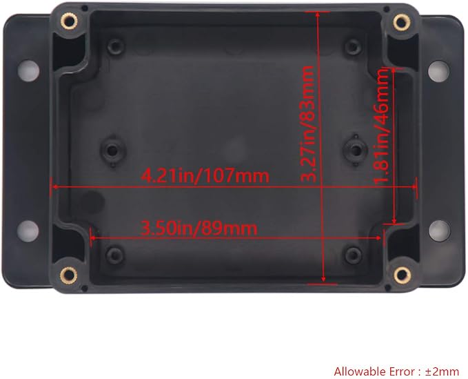 2 Pack Project Box IP65 Waterproof Junction Box ABS Plastic Black Electrical - Image 3