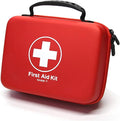 Compact First Aid Kit Designed for Family Emergency Care. Waterproof EVA Case by SHBC