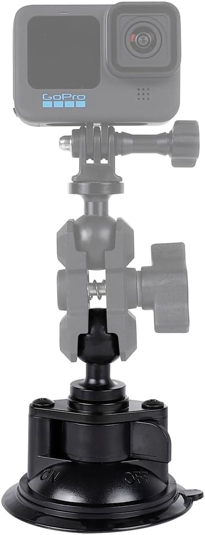 Suction Cup Base Mount with 25mm/1" Ball, Compatible with RAM Mounts and Other - Image 7