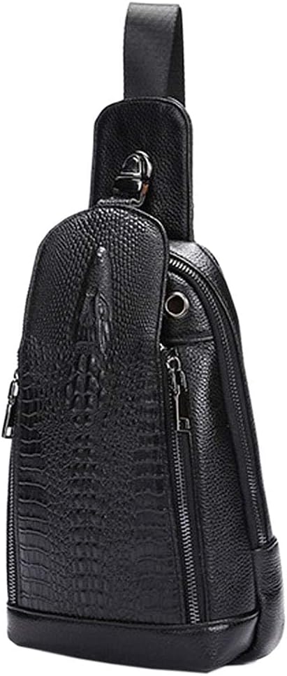 Hebetag Crocodile Genuine Leather Sling Chest Bag - Image 2