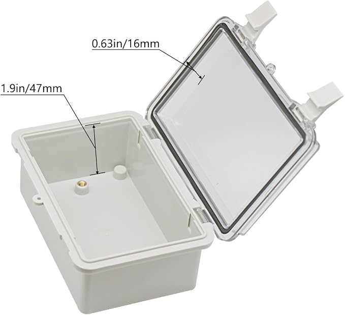 Zulkit 2pcs Junction Box ABS Plastic Dustproof Waterproof IP65 Electrical Boxes - Image 4