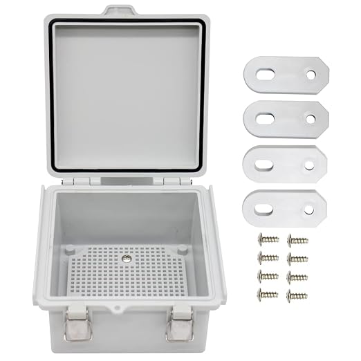 ABS Electric Junction Box, IP67 Weatherproof Electrical Boxes, Hinged Clear by AIRTAK