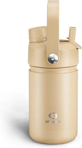 Kids Insulated Water Bottle - 12oz Stainless Steel Water Bottle with Dual Spouts by ENCOOL