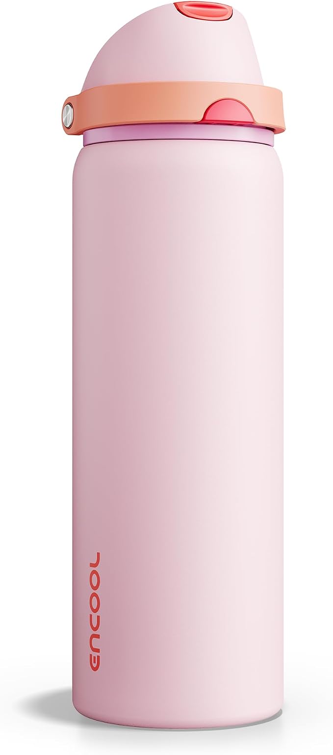 Insulated Water Bottle with Straw by ENCOOL
