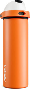 POWCAN 24 oz Steel Insulated Water Bottle: 2-in-1 Push-Button Spout & by POWCAN