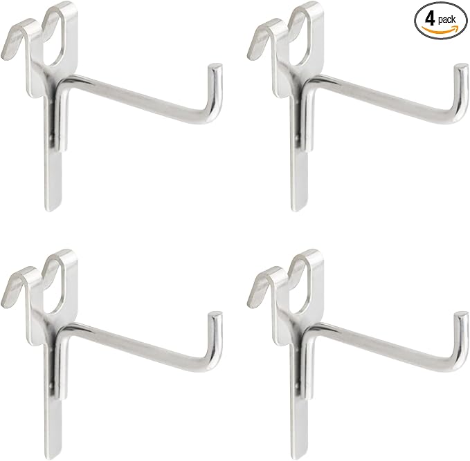 4PCS Mesh Storage Hooks Stainless Steel Multi Purpose Organization Hooks by ZZLZX