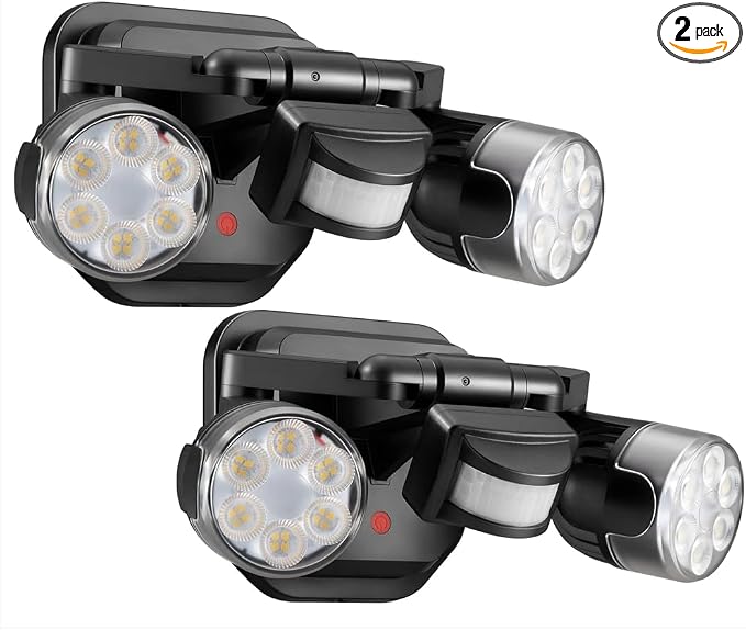 OREiN Motion Sensor Outdoor Security Lights, Dual-Head Adjustable LED Flood by OREiN