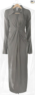 50 Pack 23.6"x70" Garment Bags for Hanging Clothes, Thick Clear Plastic Dry by Unknown
