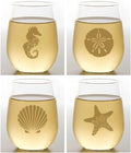 Set of 4 Shatterproof Designer 16 oz Plastic Wine Glasses MADE in the USA by Unknown