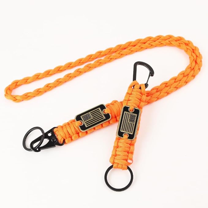 2pcs Heavy Duty Braided Paracord Lanyard Keychains - Image 5