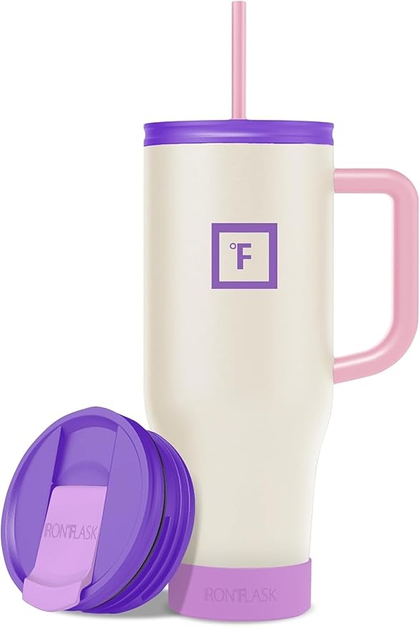 IRON °FLASK Co-Pilot Insulated Mug w/Boot, Straw & Flip Cap Lids by IronFlask