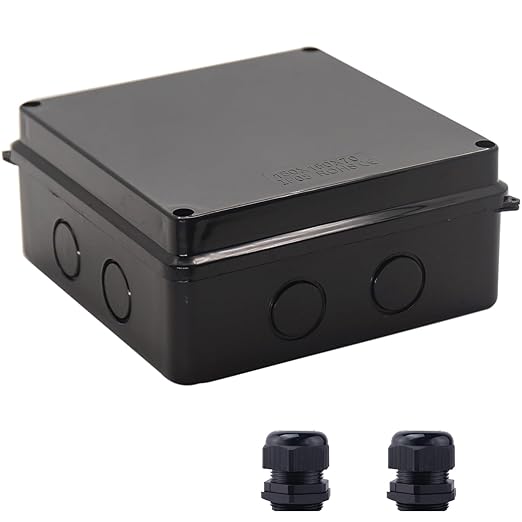 Junction Box, Reserved Holes Electrical Boxes Waterproof IP65 ABS Plastic by LuSumtly
