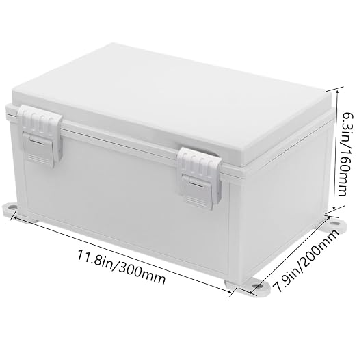 Zulkit Junction Box ABS Plastic Waterproof IP65 Electrical Boxes Hinged Shell - Image 2