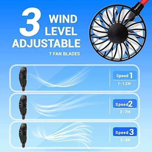 Portable Neck Fan Rechargeable Personal Hand-Free Fan Mini USB Wearable - Image 3