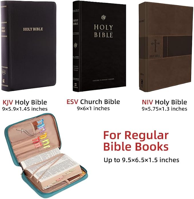 FINDCOZY Bible Cover for Women, Durable Carrying Book Case Church Bag for - Image 2