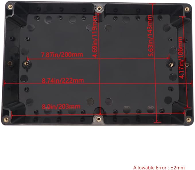 Project Box IP65 Waterproof Junction Box ABS Plastic Black Electrical Boxes DIY - Image 3