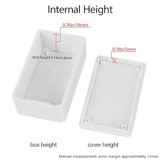 LeMotech Project Box 5 Pieces ABS Plastic Electrical Project Case Small - Image 4