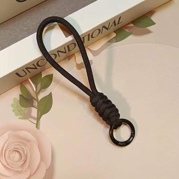Colorful Braided Paracord Keychain, 12cm Length, Decorative Woven Rope Strap - Image 3
