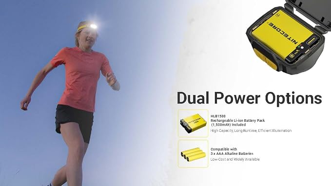 Nitecore UT27 MCT Pro 800 Lumen Running Headlamp USB-C Rechargeable Dual Power - Image 5