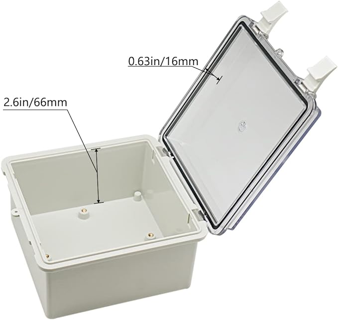 Zulkit 2pcs Junction Box ABS Plastic Dustproof Waterproof IP65 Electrical Boxes - Image 4
