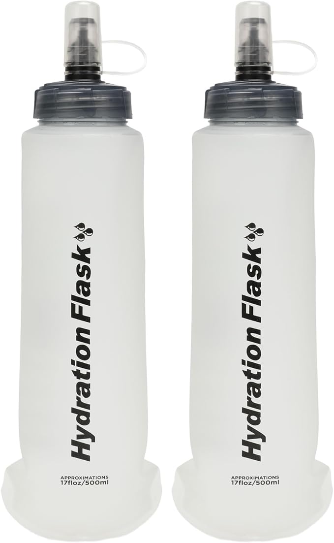 Azarxis TPU Soft Flask Collapsible Water Bottle Running Folding Gel Water by DesignedforOutdoorSports