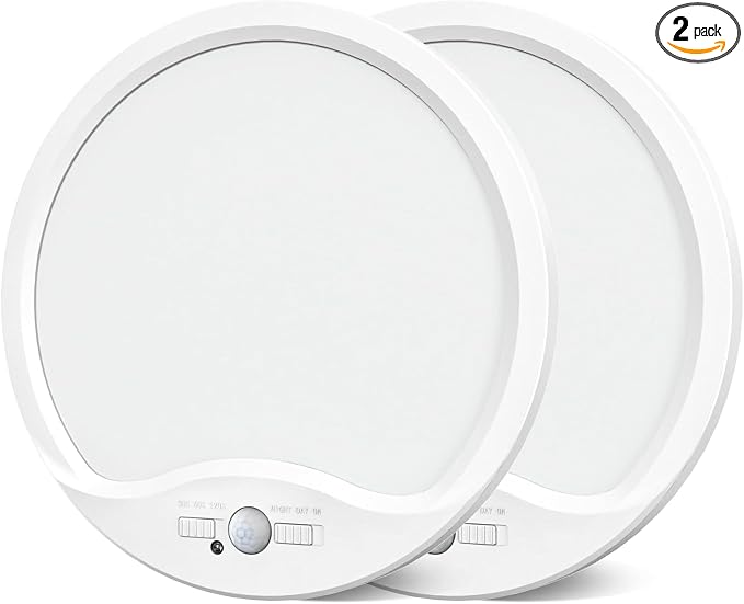 zemty 2Pack 12inch Motion Sensor Ceiling Lights Wired, 24W 2400lm 3CCT/3 by ZemtyCeilinglight