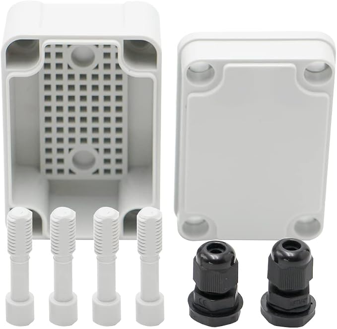 MAKERELE Outside Electrical Box Waterproof Grey 3.74”2.56”2.17” IP67 Small by MAKERELE