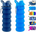 Collapsible Water Bottles 2 Pack Silicone Water Bottle by konlongzan