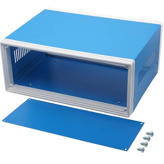 Zulkit Electronic Enclosures Blue Metal Enclosure Project Case DIY Box Junction by Zulkit