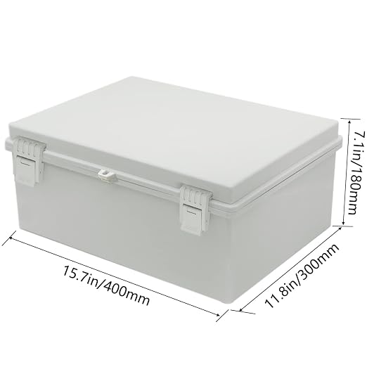 Zulkit Junction Box ABS Plastic Waterproof IP65 Electrical Boxes Hinged Shell - Image 2