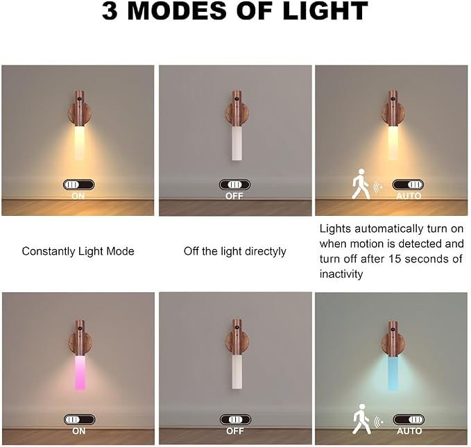 LANDGOO Motion Sensor Night Light RGB & Touch Control | USB-C Rechargeable - Image 3