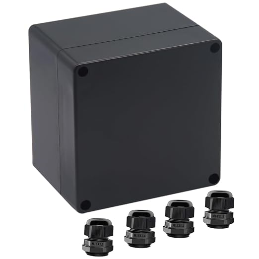 Junction Box IP65 Waterproof ABS Plastic Electrical Project Case Power Junction by Otdorpatio
