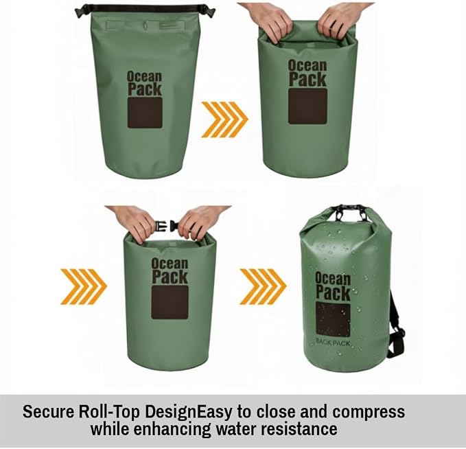Waterproof Dry Bag Set of 3 – Roll Top PVC Dry Bags Waterproof - Image 5